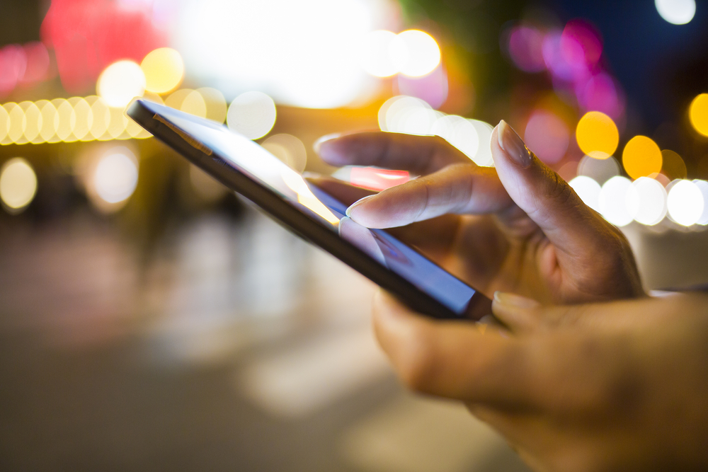 Woman using mobile phone