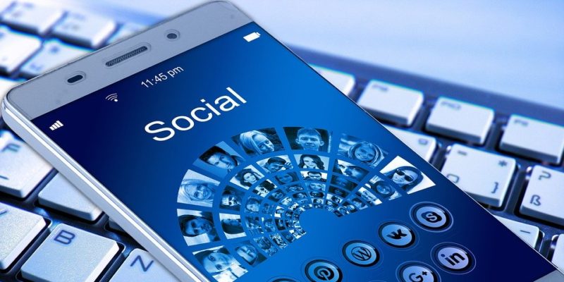 Mobile phone using social media
