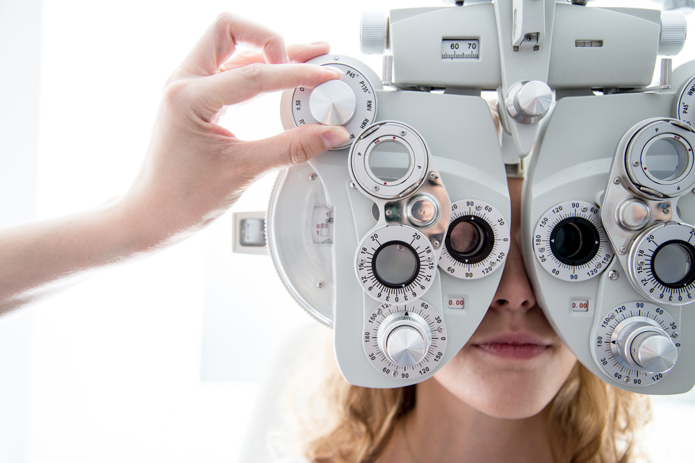 Oriel eye care - person having an eye test