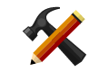 Website development and build - hammer and pencil icon