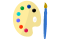 Website design - artists palette icon