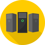 icon-hosting-yellow Website hosting - computer servers icon